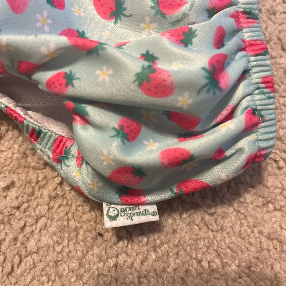 Charming Strawberry Print Diaper Cover